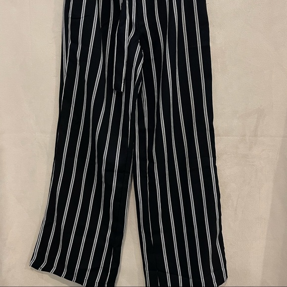NWT Black and White Striped Pants - Picture 2 of 2